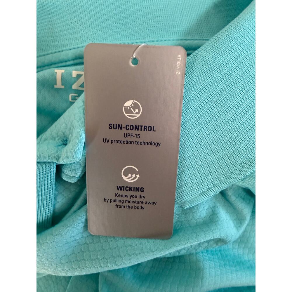 IZOD Golf Polo Mens Shirt XL Extra Large UPF 15 Sun Control Blue Collar NWT New - Picture 10 of 11